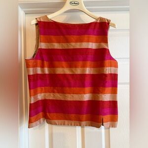 Liz Claiborne Red & Pink Silk Dress Top